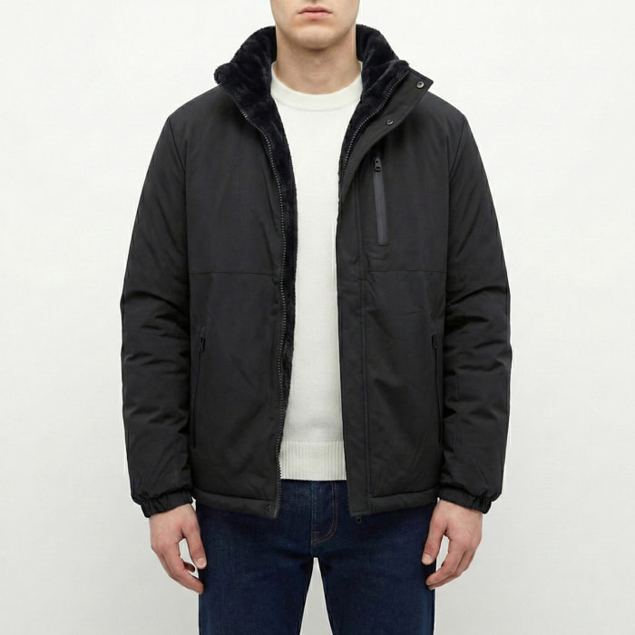 Giubbino double face fur+nylon