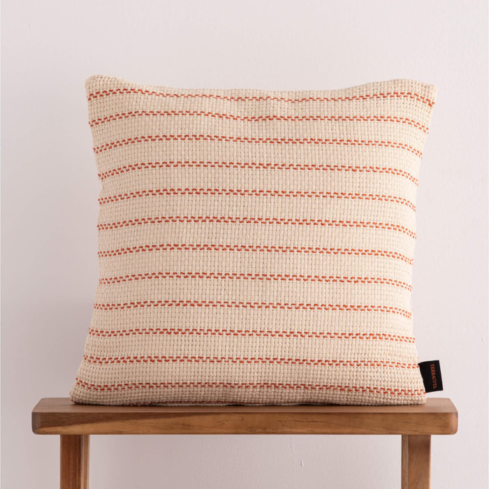 Housse de coussin jacquard 50x50 cm Agres Orange