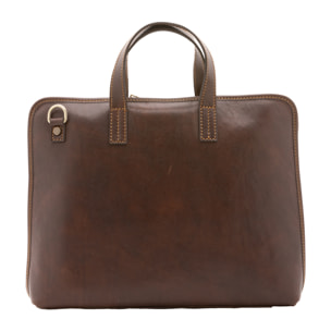 Borsa a mano  unisex In Vera pelle Made in Italy 40x30x5 cm