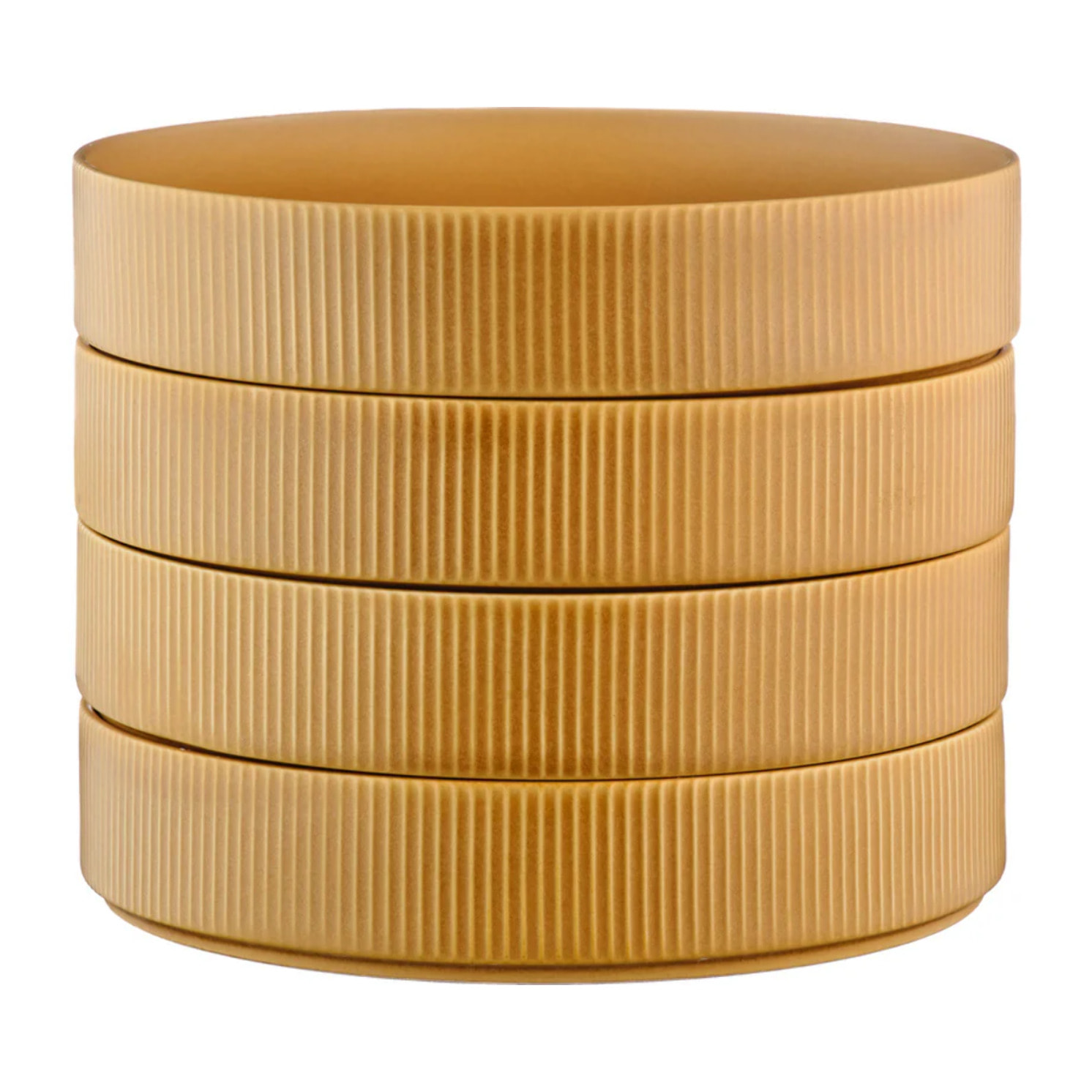 Assiette creuse SCANDI Ø21,5cm - 4 pièces - Ocre