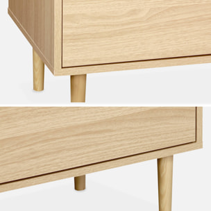 Meuble TV effet bois 2 portes 160cm MIKA