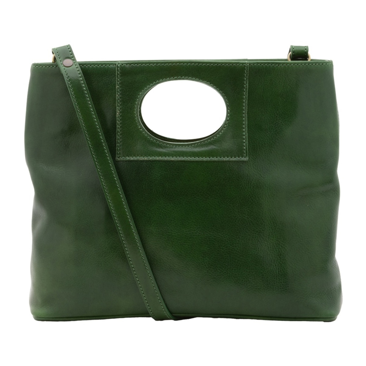 Borsa a tracolla da donna - Modello False - Vera pelle - 28.0 x 33.0 x 10.0 cm