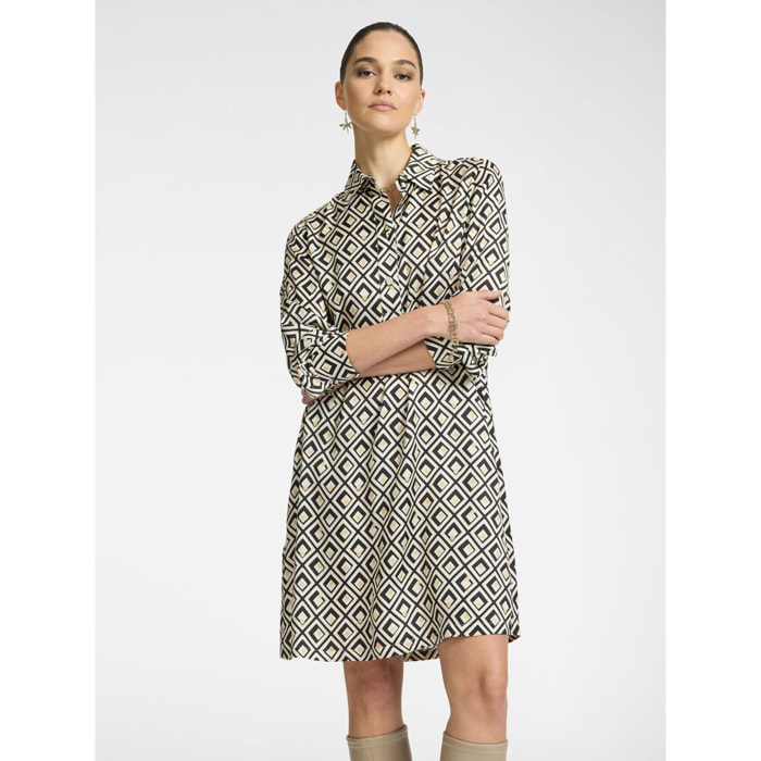 Elena Mirò - Vestido estampado - Negro