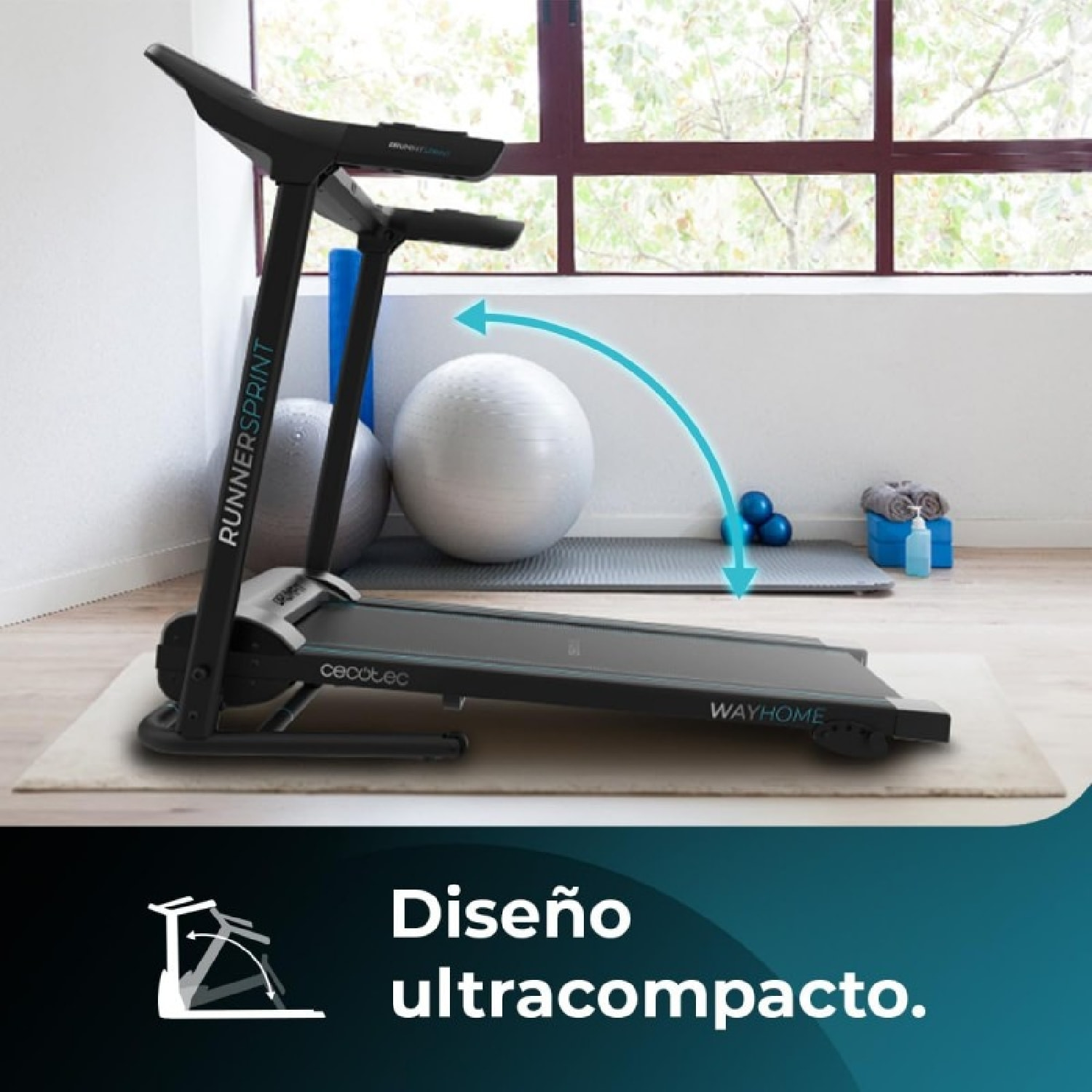 Cecotec Cinta de correr DrumFit WayHome 1000 Runner Sprint