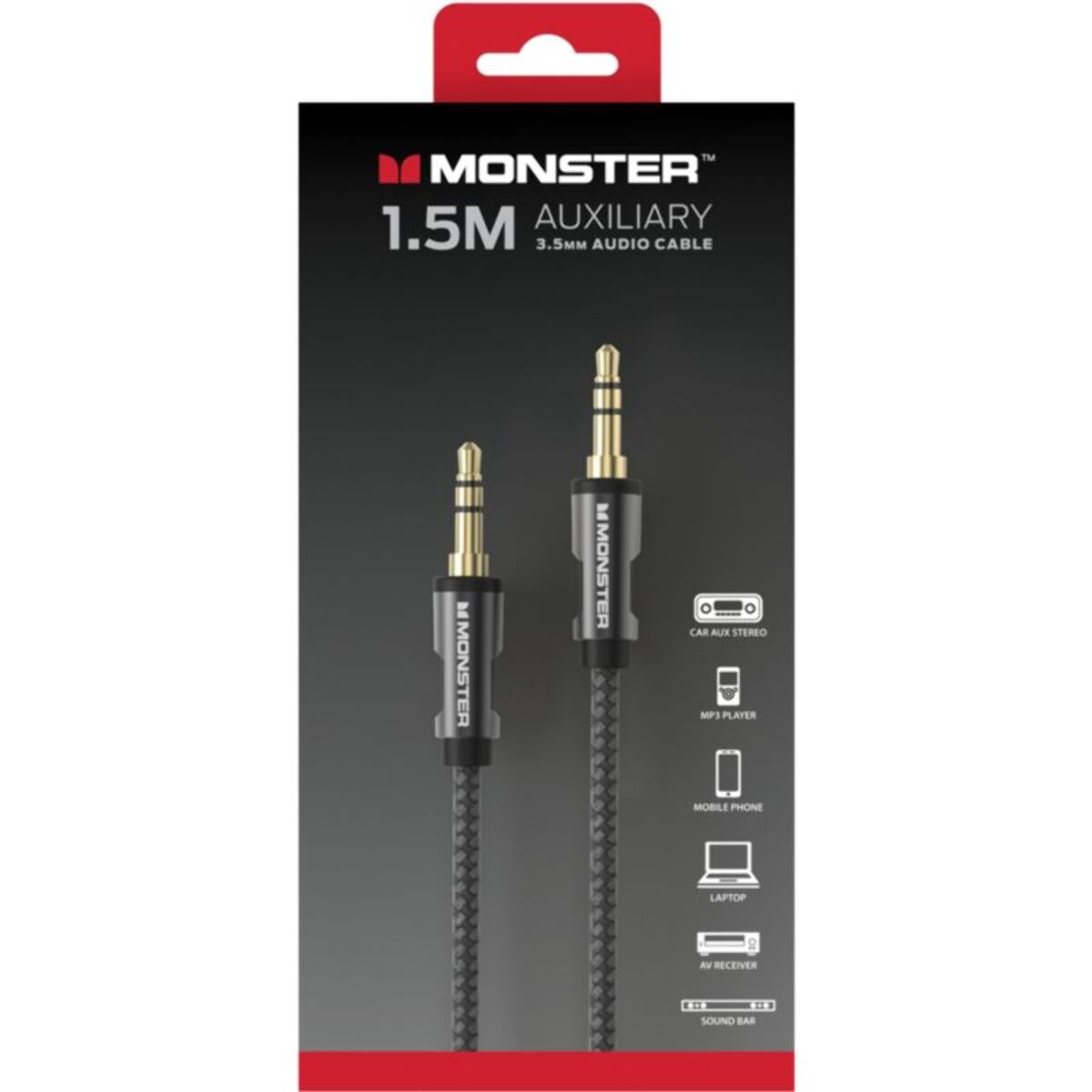 Câble Jack MONSTERCABLE 3.5MM male vers male 1.5M