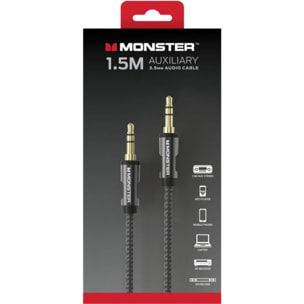 Câble Jack MONSTERCABLE 3.5MM male vers male 1.5M