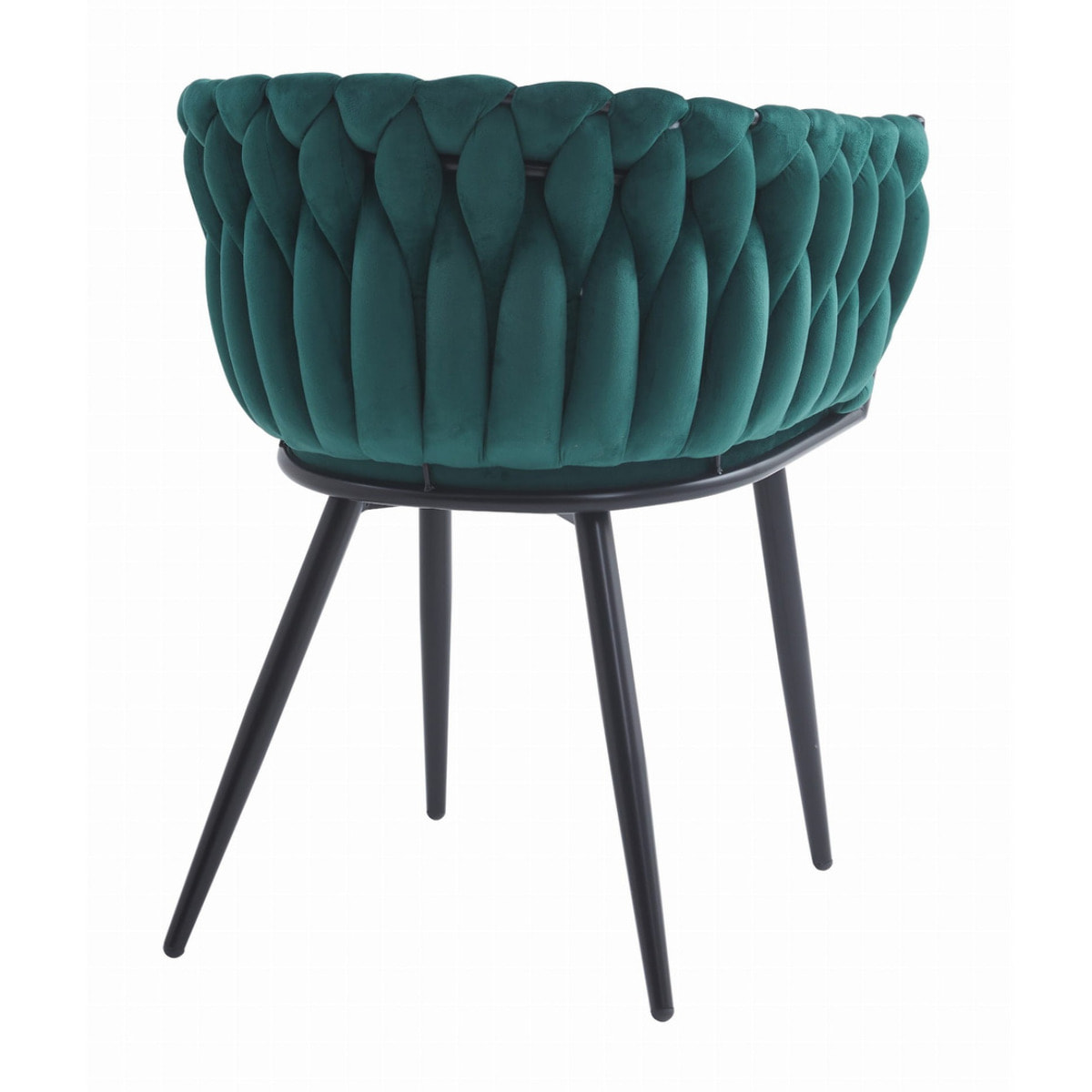 Sedia poltroncina Orion in velluto verde smeraldo
