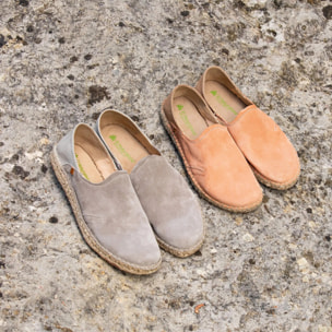 Zapatos N677 SILK SUEDE-COTTON TAUPE / CAMPOS color Taupe