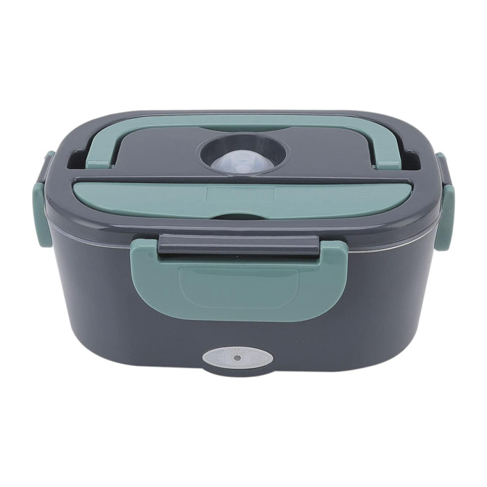 Lunch box elettrico da 40 W, 1500 ml. Riscalda il cibo al suo interno. Alimentatore e adattatore per auto. Include posate e custodia.