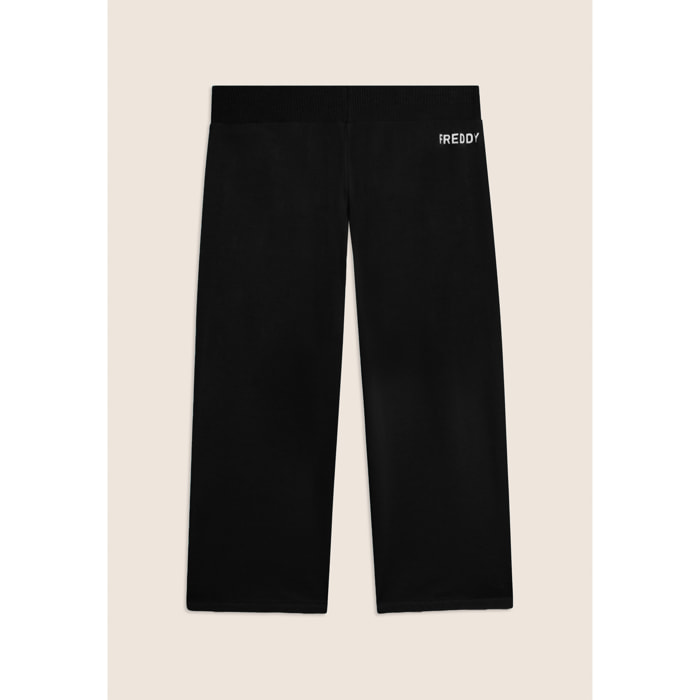 Pantaloni Corsaro con Fondo Stondato e Logo FREDDY