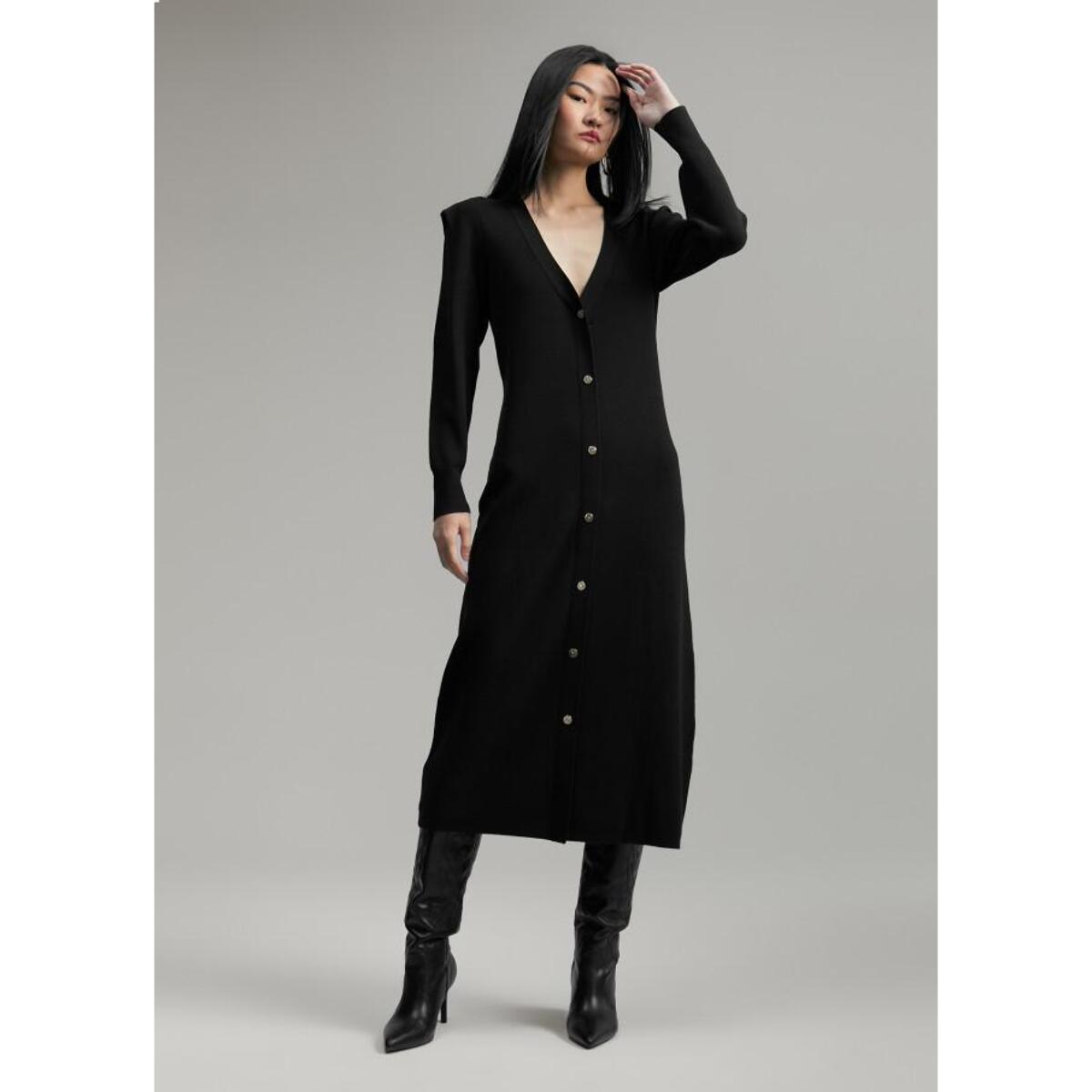 abito midi in maglia con spalline