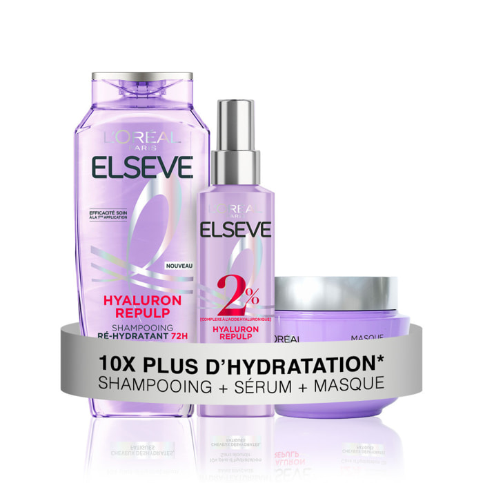 L'Oréal Paris Elseve Hyaluron Repulp Routine Capillaire Hydratante 72H