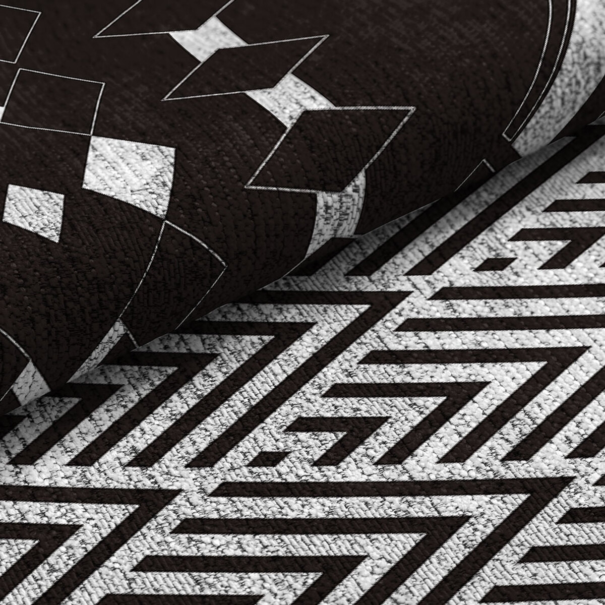 Alfombra decorativa MONT BLANC negro. Varias medidas disponibles