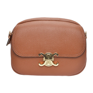 Borsa a spalla Anna Luchini Cammello