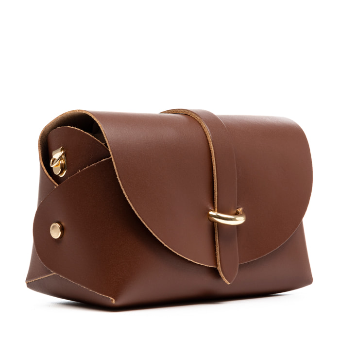 Aurora Borsa a spalla Donna. Vera pelle Ruga