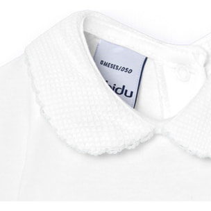 Body bebé manga corta cuello piqué