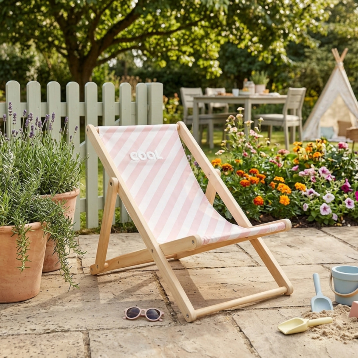 Chilienne transat enfant toile coton