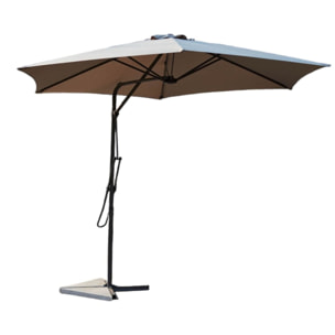 Parasol déporté avec ouverture innovante Ø 3 m gris OITIS
