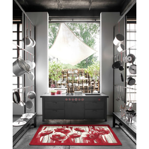 Tappeto Multiuso Cucina Rosso