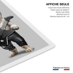 Affiche enfant chat en métal lourd  Affiche seule