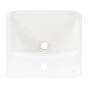 Integra Lavabo suspendu 50x43 cm avec trou pour robinetterie au milieu, Blanc (7048-003-0001)