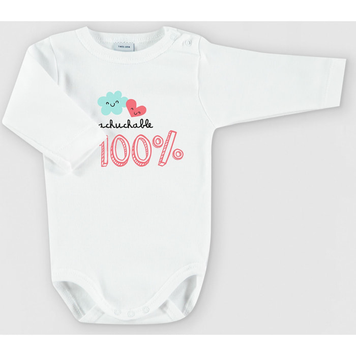 Body bebé manga larga personalizado frases