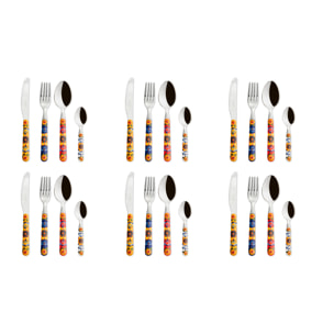 Set 24 couverts Excelsa – Trinacria, Acier Multicolore
