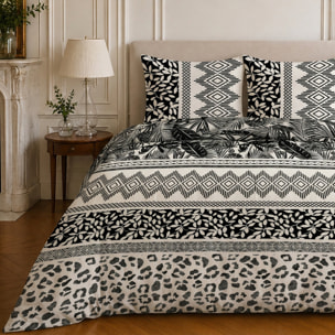 Parure housse de couette 100% microfibre motif géométrique - LAVANE