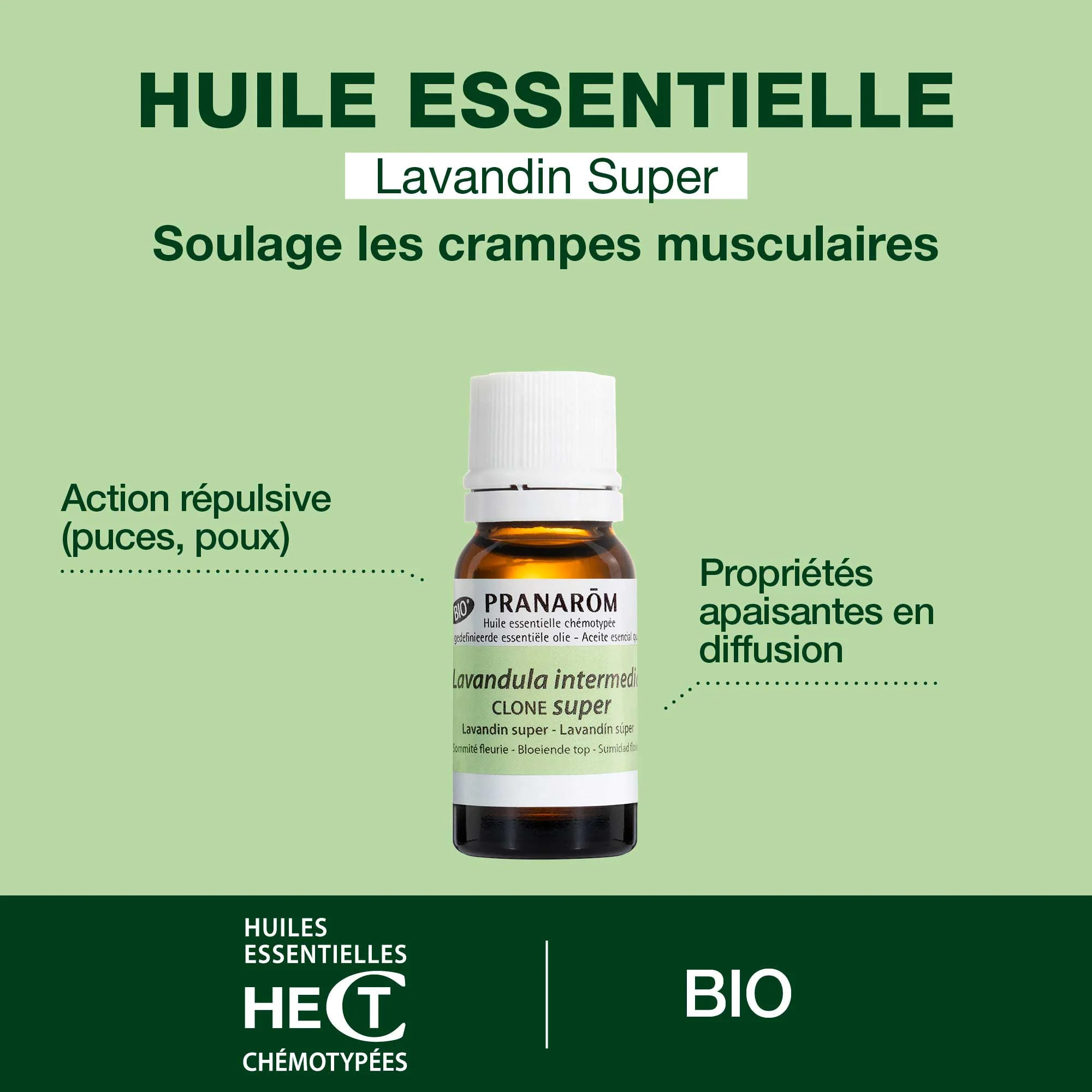 Pranarom - Huile Essentielle de Lavandin super - Bio - 10 ml