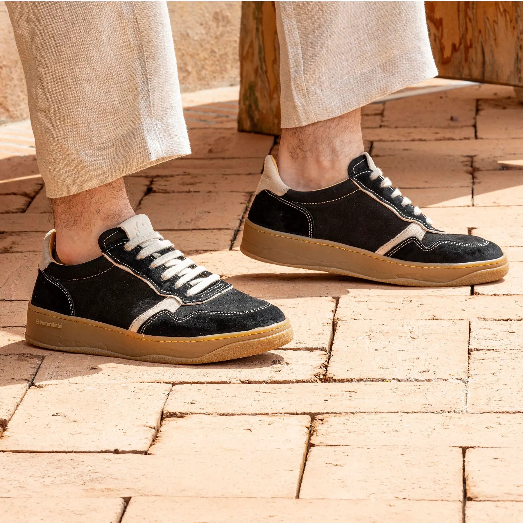 Zapatillas N5844 WAX NAPPA-SILK SUEDE TOFFEE/ GEO color Toffee