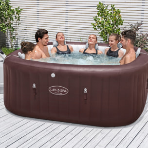Bestway Spa gonflable carré Lay-Z-Spa Maldives Smart Luxe HydroJet Pro avec WiFi 5-7 personnes