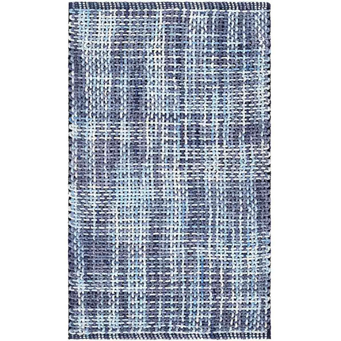 Tappeto bagno CRAZY AZZURRO in microfibra misto cotone, morbido antiscivolo lavabile in lavatrice, tappetino lavabo sanitari bagno