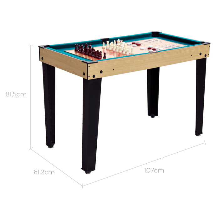 Table multi-jeux Kery 10 en 1