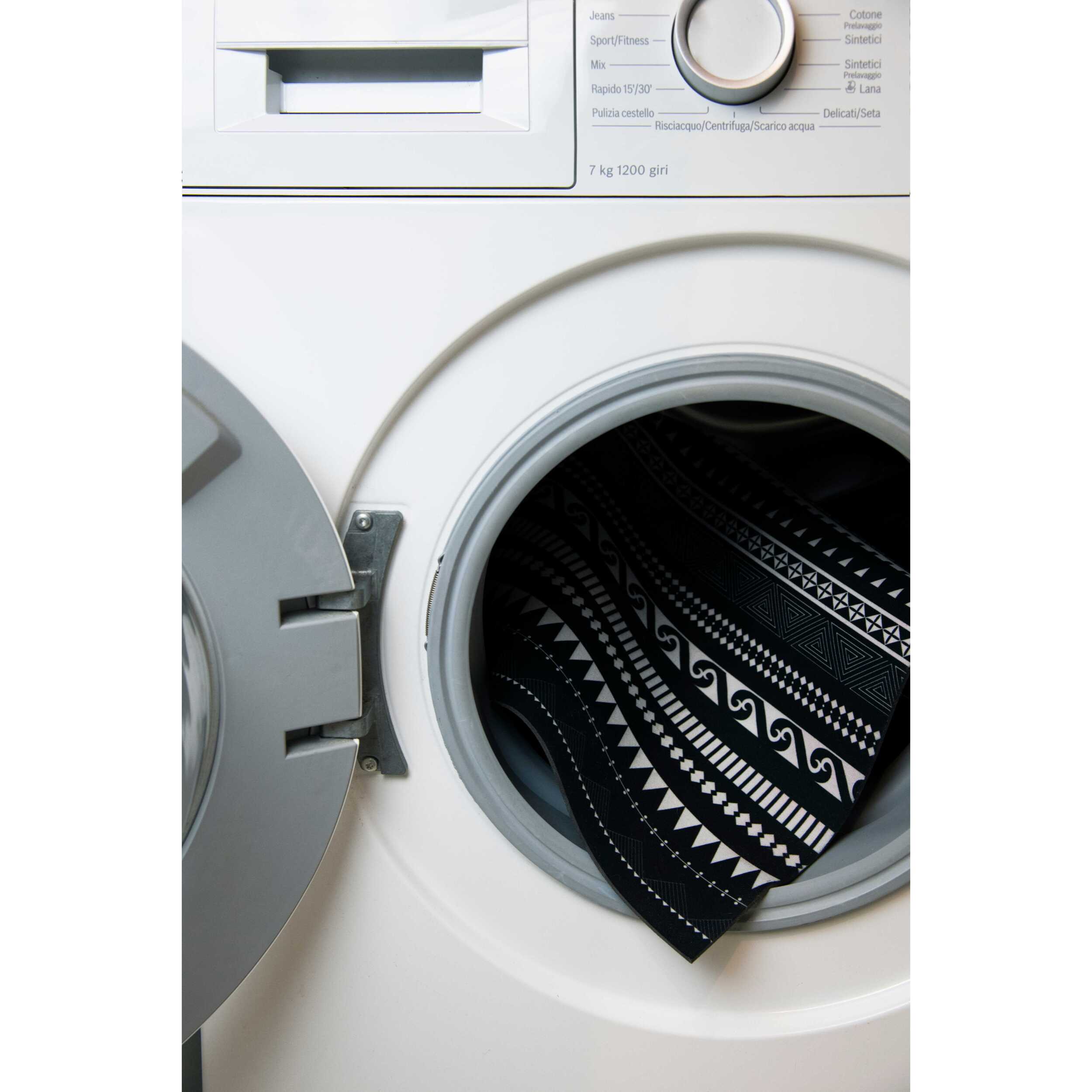 Tappeto da Bagno Soft Excelsa- Etnico, Gomma Nero