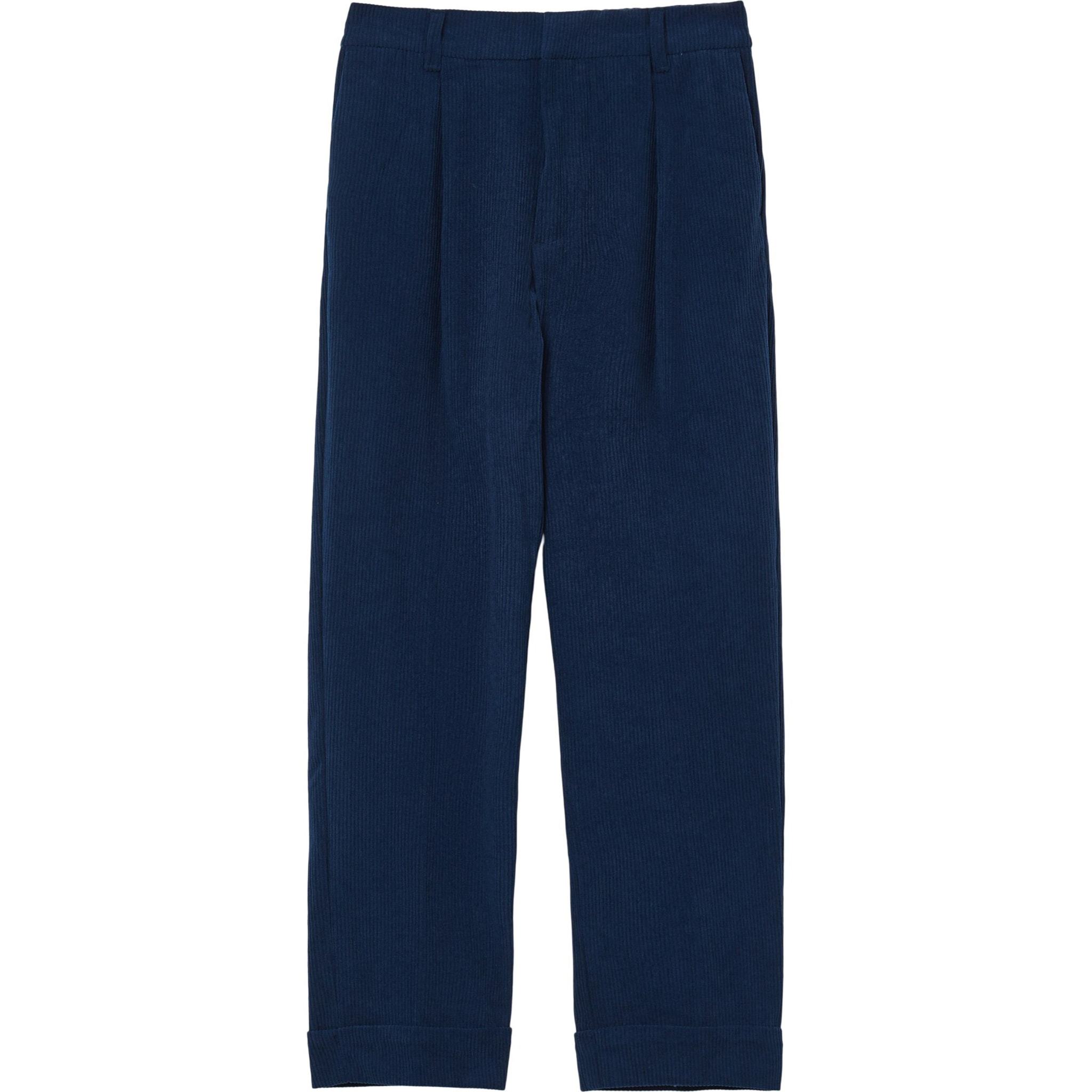 Pantalone con risvolto effetto velluto