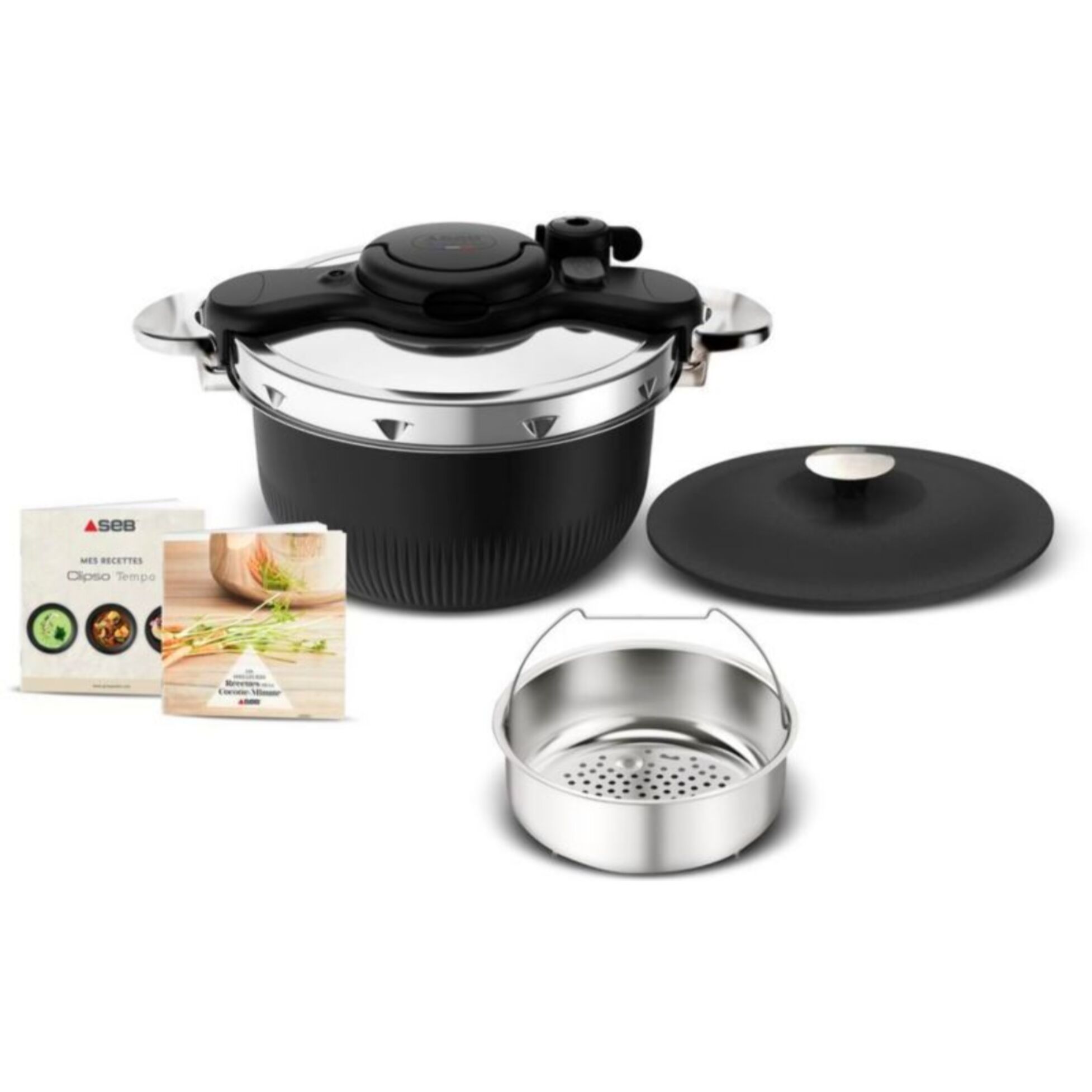 Autocuiseur SEB cocotte 3 en 1 TEMPO 6L noir