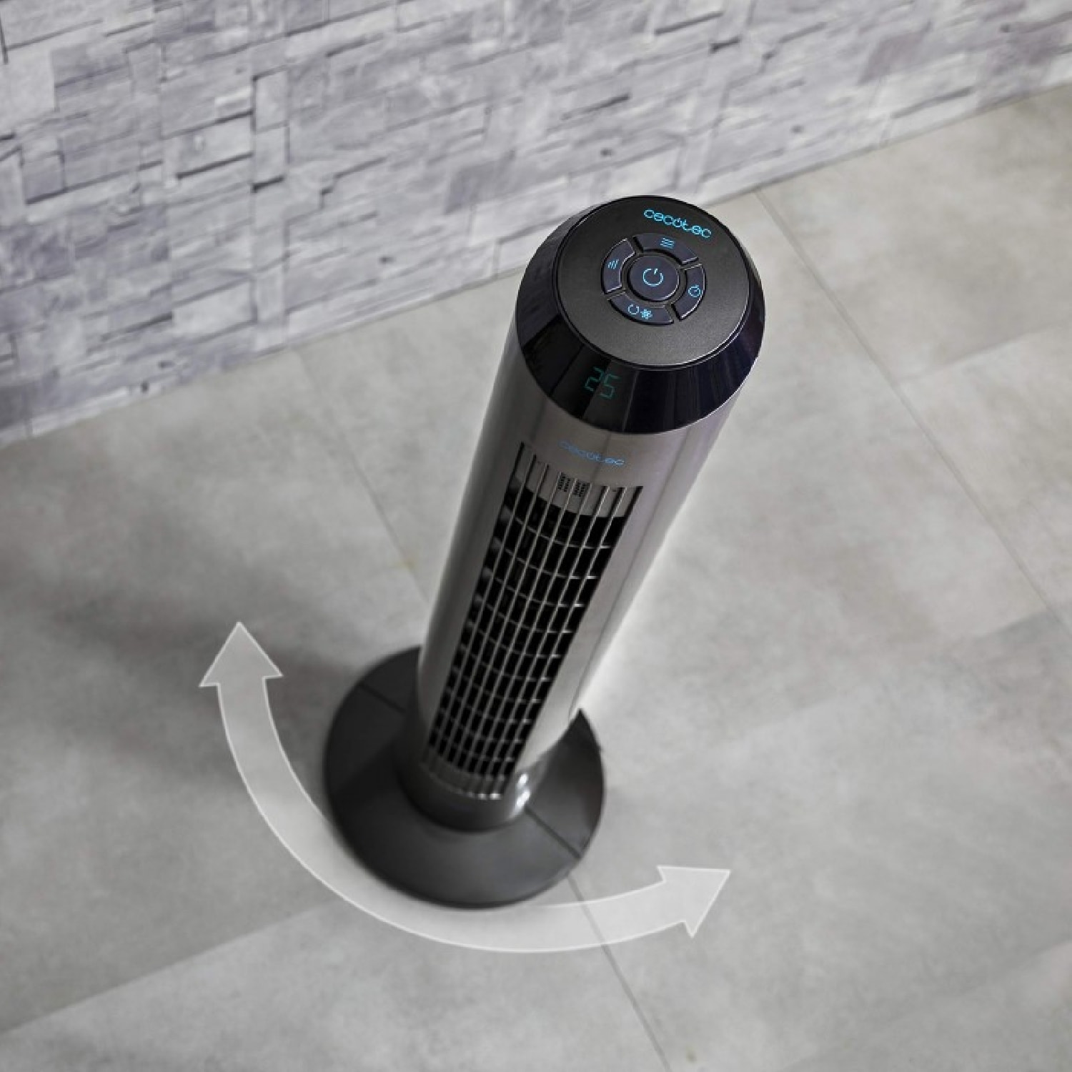 Cecotec Ventilador de Torre Digital con Mando a Distancia y Temporizador EnergyS