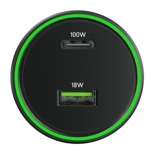 Chargeur allume-cigare XMOOVE 100W USB-A et USB-C