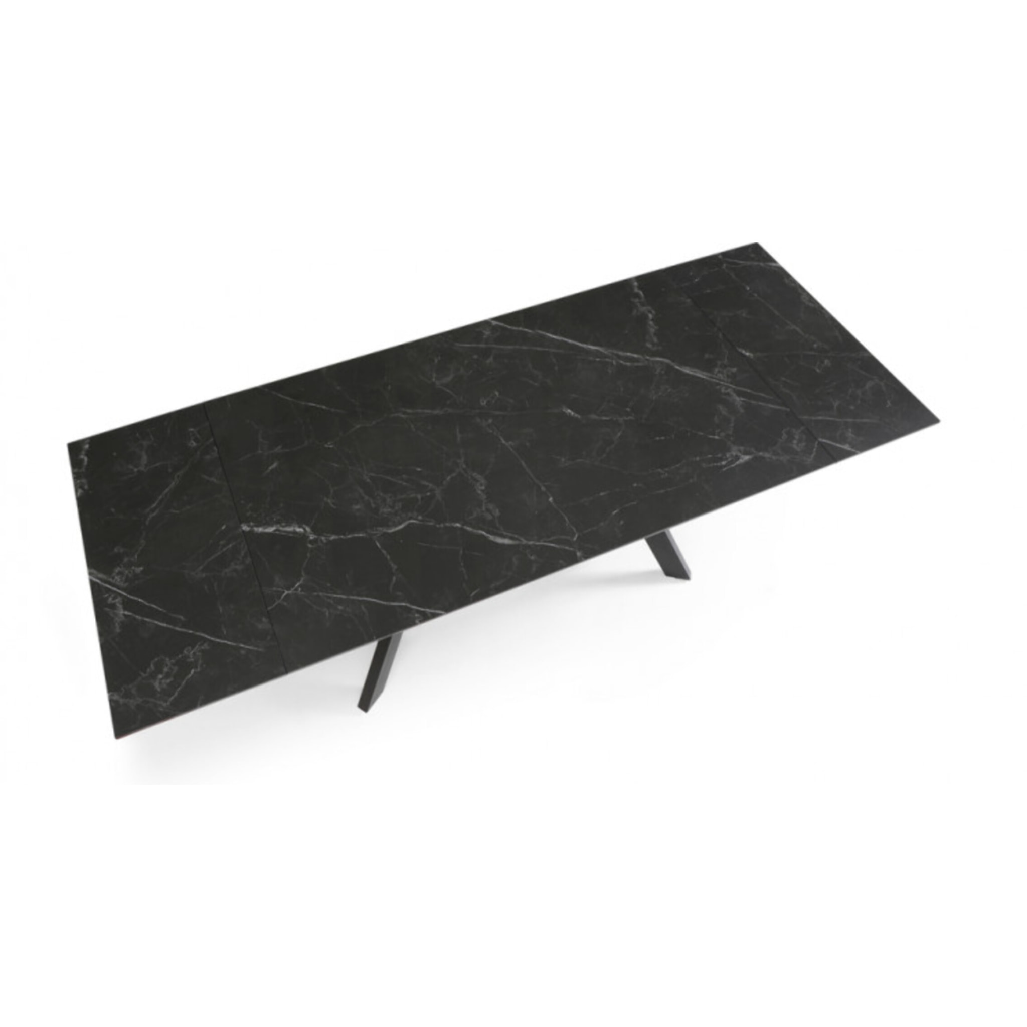 Pied de table de repas n°8 en métal noir - 4 pieds de biais - UNIK