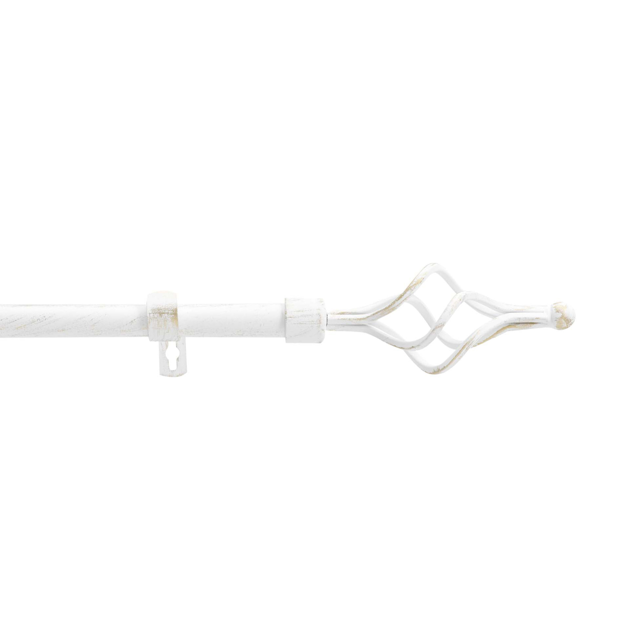 Tringle extensible en kit patiné - Blanc