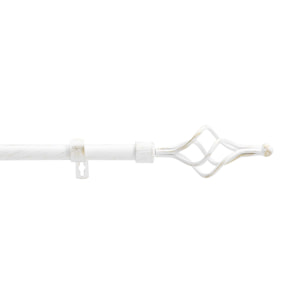 Tringle extensible en kit patiné - Blanc