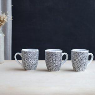 Lot de 6 mugs, VILLA LES PINS