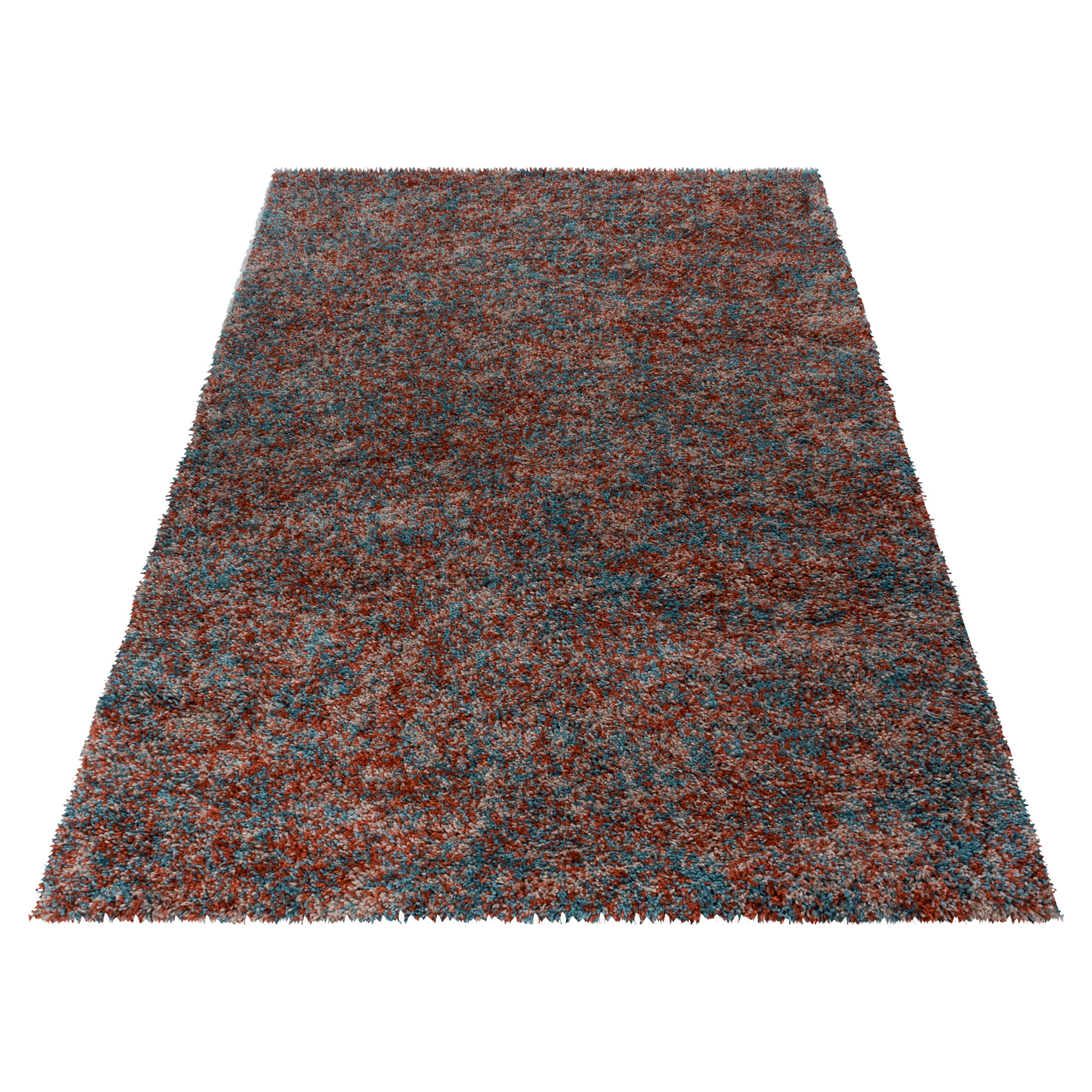 ENJOY - Tapis shaggy à poils longs terracotta