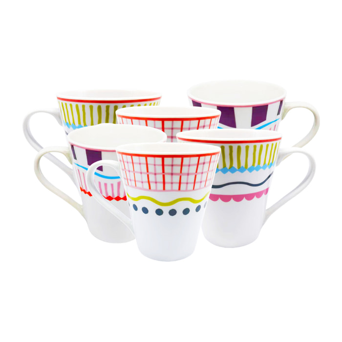 Lot de 6 mugs, RELAX SUNSET