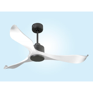 Ventilador de techo Reversible Termostato Wifi Motor DC Techos Inclinados Mando a Distancia Adaptador 2/3 Aspas Hypersilence Memoria VirginD132C0365184 PURLINE