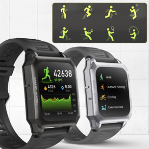 Smartwatch F900 con tratamiento laser sanguíneo, termómetro corporal, monitor cardíaco y de O2 en sangre. Varios modos deportivos.