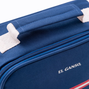 Bolsa de almuerzo 23x10x23cm en poliester color azul el ganso