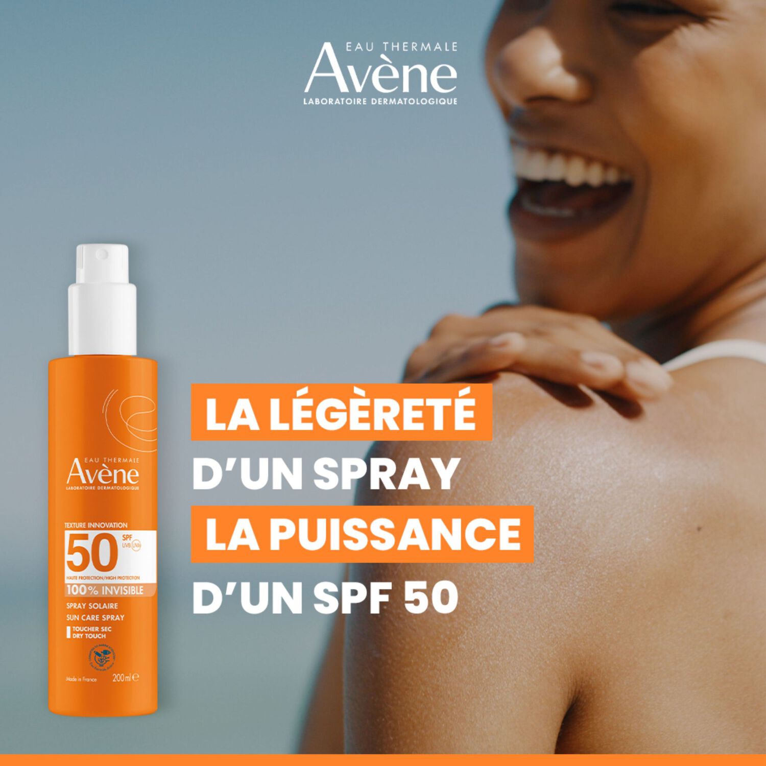 Spray Solaire SPF 50 - Protection Solaire 100% Invisible Peaux Sensibles 200 ml