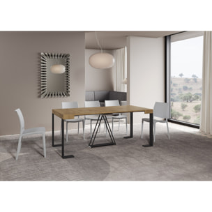 Consolle allungabile 90x40/196 cm Zamat Small quercia natura telaio antracite