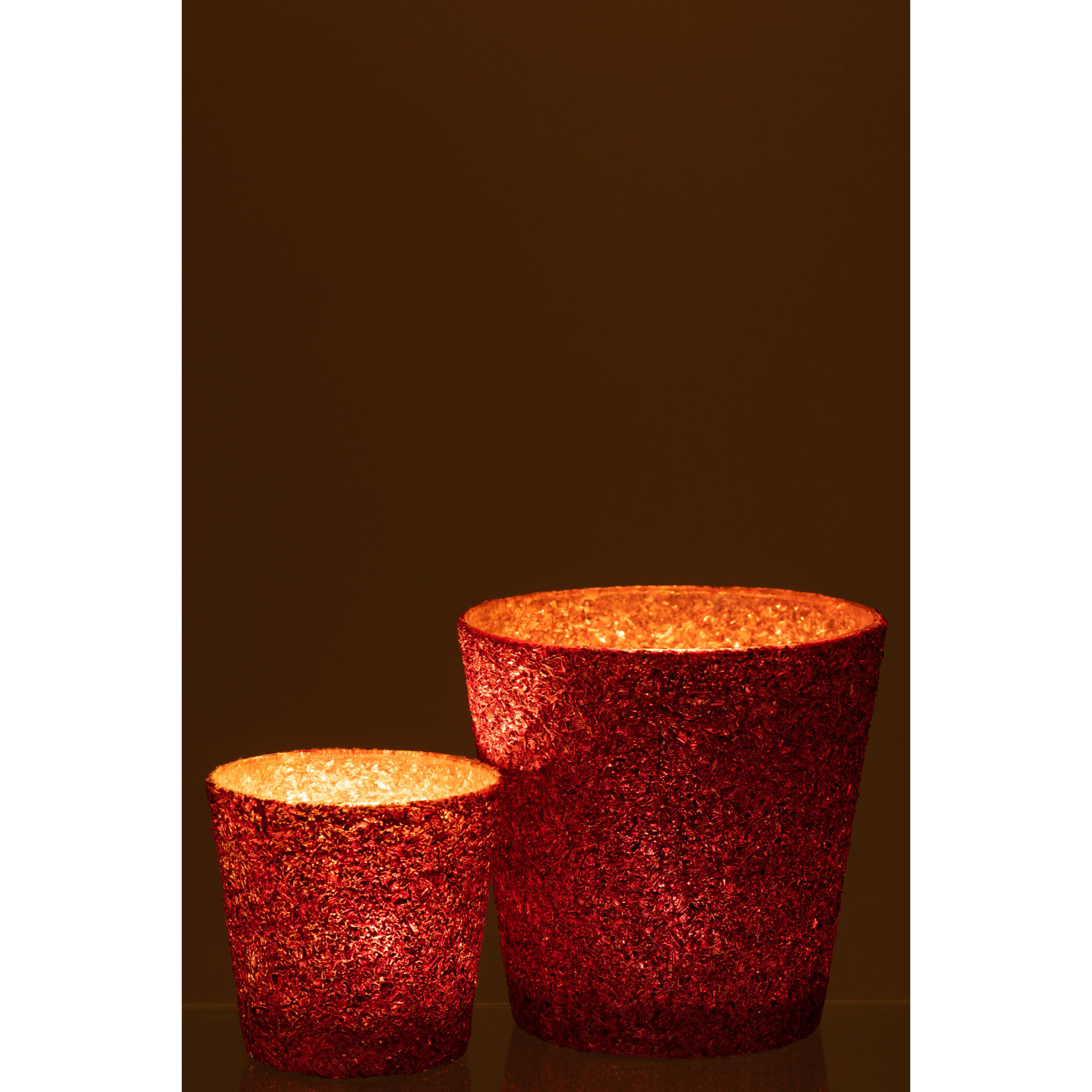 J-Line photophore Paillettes - verre - fuchsia - large